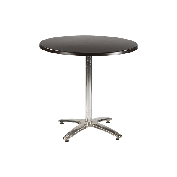 Tavolo Bistrot Alluminio Noce 80 H74 Cm