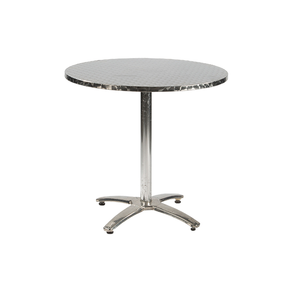 Tavolo Bistrot Alluminio Inox Alluminio 80 H74 Cm