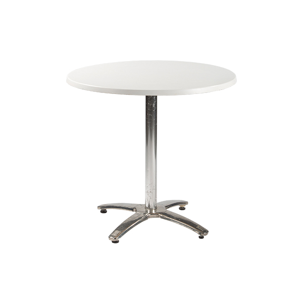 Tavolo Bistrot Alluminio Bianco 80 H74 Cm