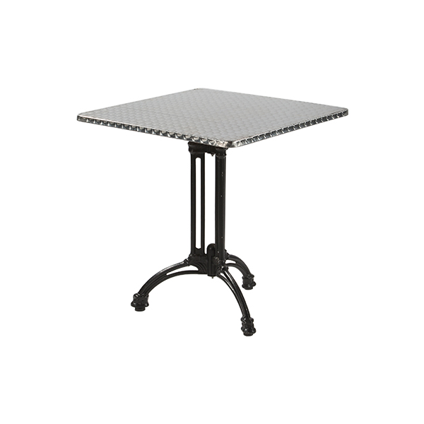Tavolo Bistro Ghisa Inox Alluminio 70 70 H74 Cm
