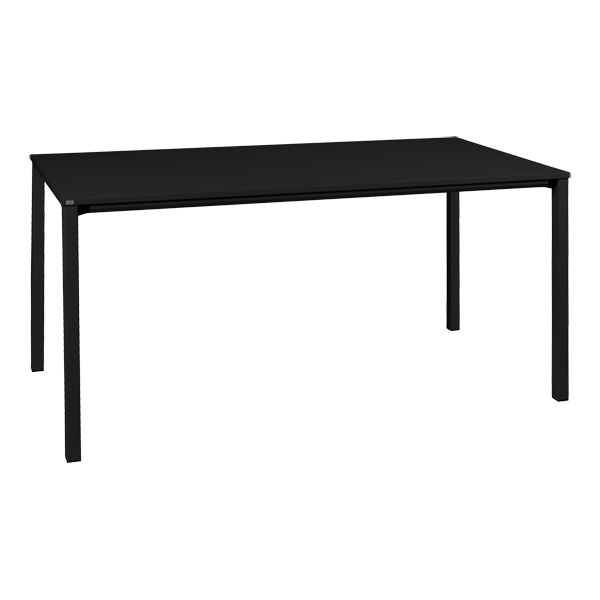 Scrivania Lean Nera L160 L80 H75 Cm