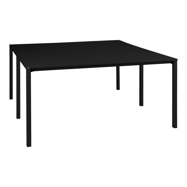 Tavolo Da Riunione Lean Nero L160 L160 H75 Cm