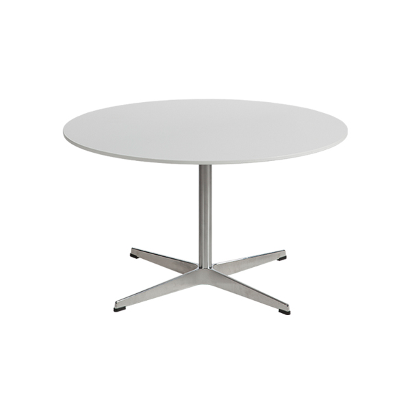Tavolo A2 Base A Colonna Cromata Bianca 80 H47 Cm