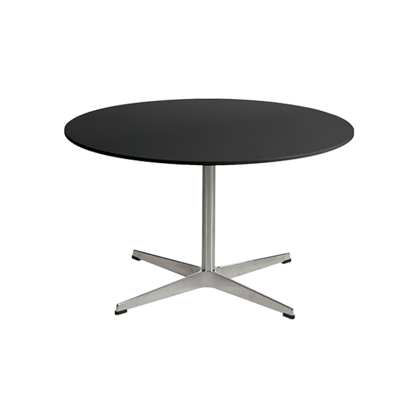 Tavolo A2 Base A Colonna Cromata Nera 80 H47 Cm