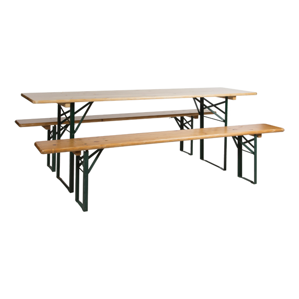 Set Tavolo L220 L60 H75 Cm E Due Panche L220 L27 H48 Cm