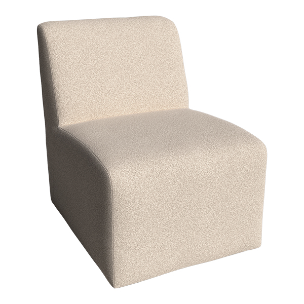 Poltrona Deauville Bouclé Beige W52 D70 H70 Cm