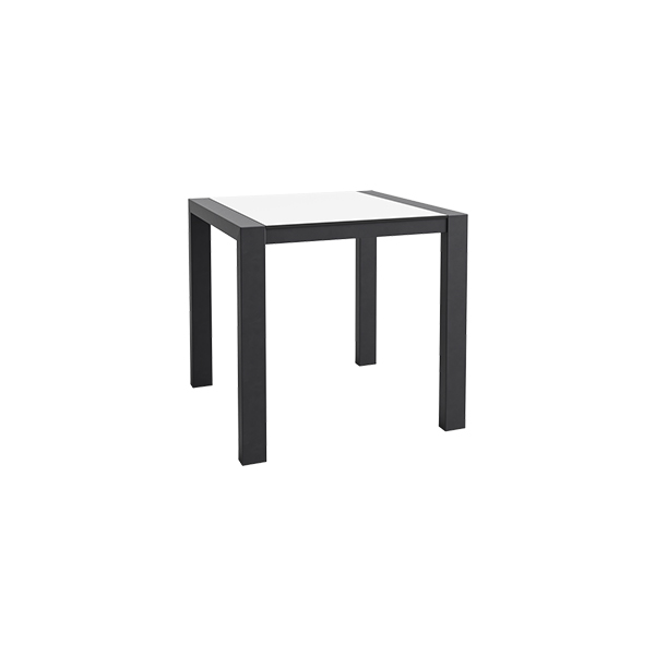Tavolo Da Pranzo Algarve Nero Bianco W80 D80 H75 Cm