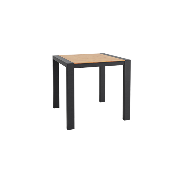 Tavolo Da Pranzo Algarve Nero Bambù W80 D80 H75 Cm