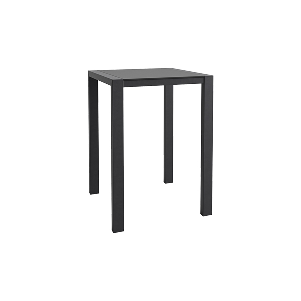 Tavolo Alto Algarve Nero Nero W80 D80 H110 Cm