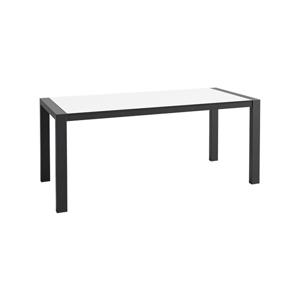 Tavolo Da Pranzo Algarve Nero Bianco W180 D80 H75 Cm