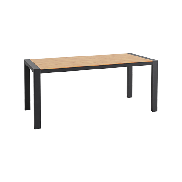 Tavolo Da Pranzo Algarve Nero Bamboo W180 D80 H75 Cm