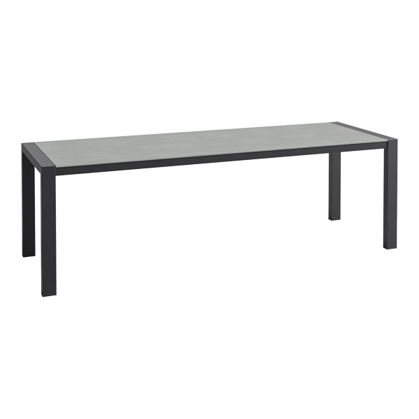 Tavolo Algarve Nero Beton W240 D80 H75 Cm