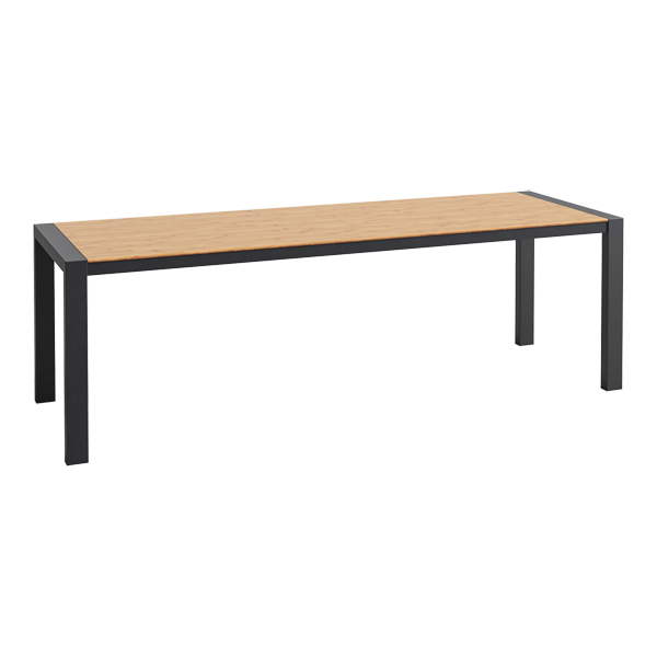 Tavolo Algarve Nero Bambù W240 D80 H75 Cm