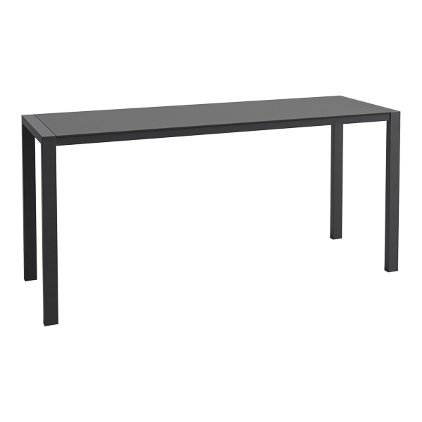Tavolo Alto Algarve Nero Nero W240 D80 H110 Cm