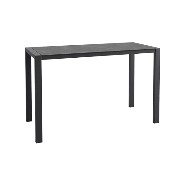 Tavolo Alto Algarve Nero Volterra Nero L180 L80 H110 Cm