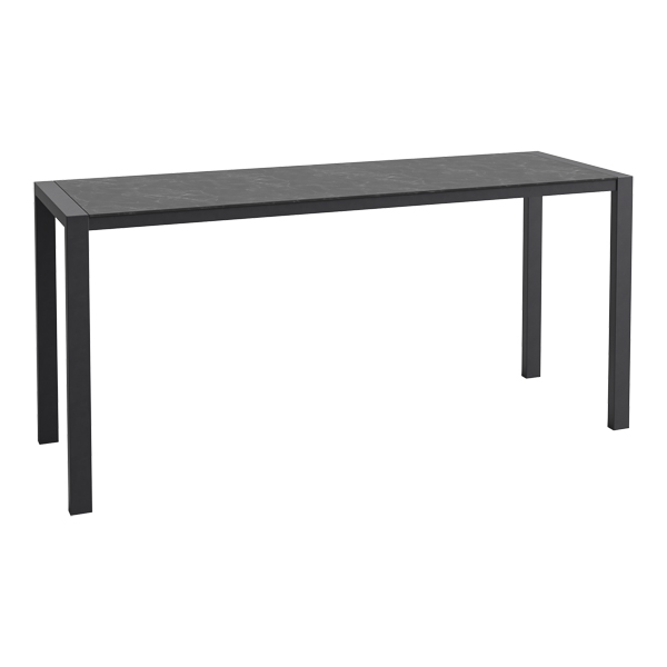 Tavolo Alto Algarve Nero Volterra Nero L240 L80 H110 Cm