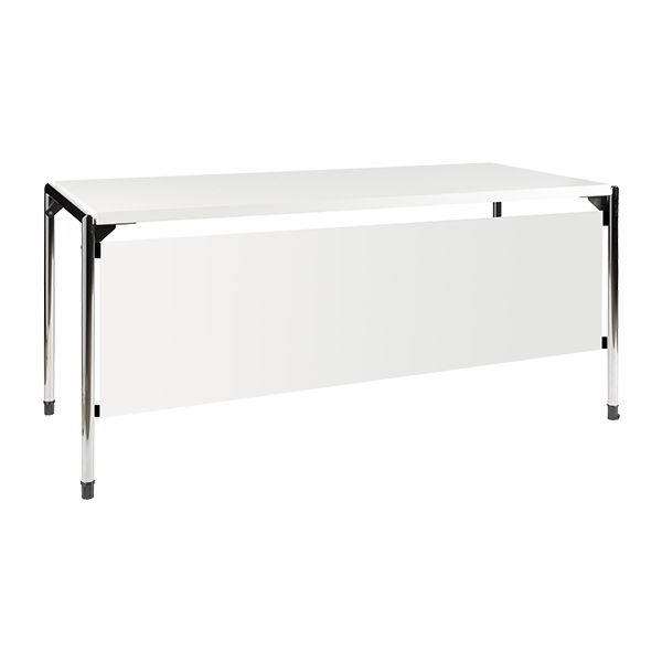 Tavolo Pieghevole Con Copertura Bianca W160 D70 H71 Cm