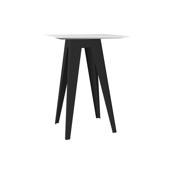 Tavolo Alto Kranich Con Piano Bianco L80 W80 H110 Cm