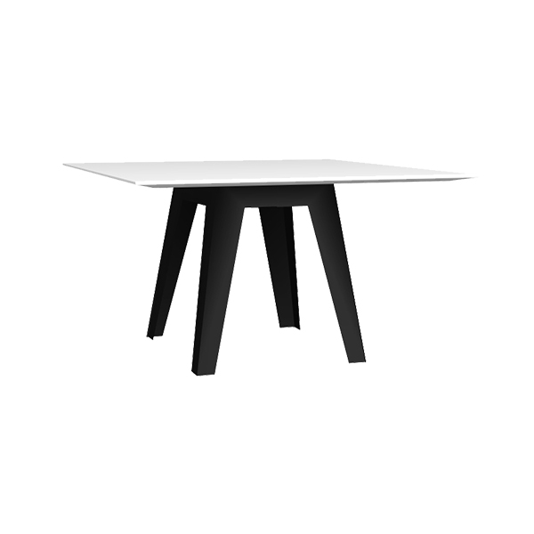 Tavolo Kranich Con Piano Bianco L130 W130 H76 Cm