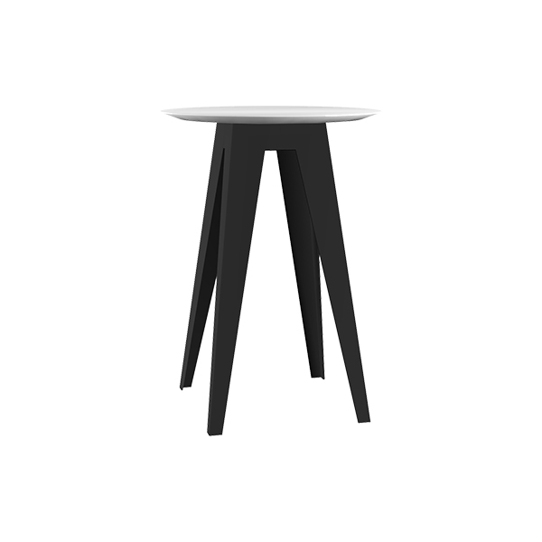 Tavolo Alto Kranich Con Piano Bianco 80 H110 Cm