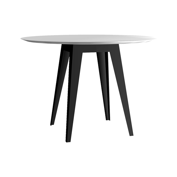Tavolo Alto Kranich Con Piano Bianco 160 H110 Cm