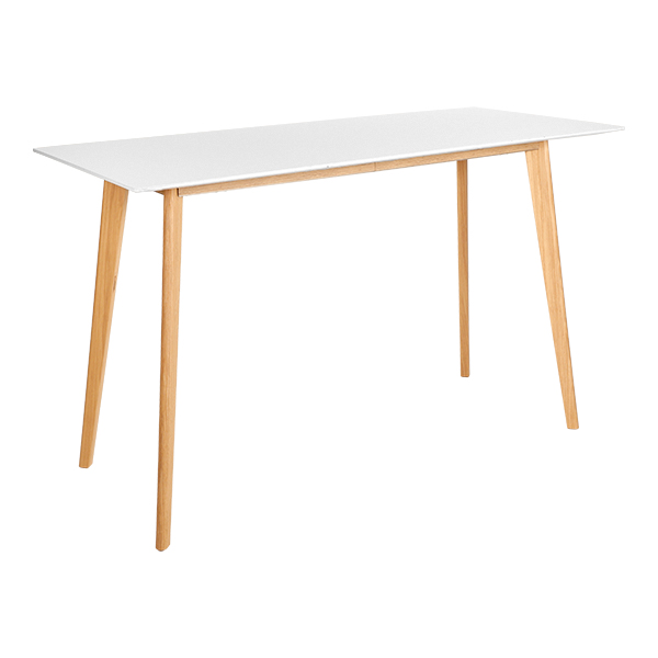 Tavolo Alto Halmstad Con Piano Bianco 180 80 H110 Cm