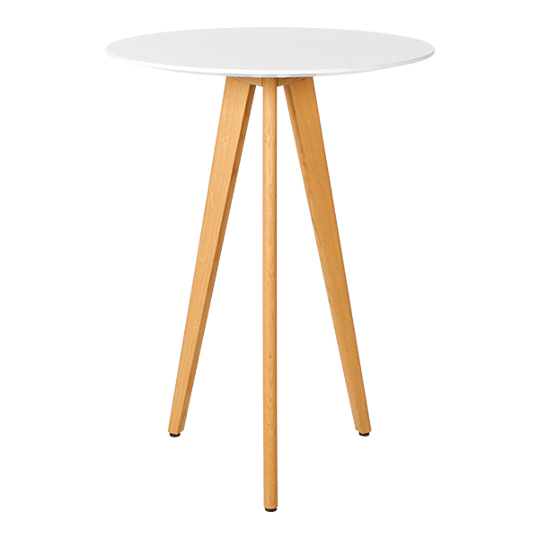 Tavolo Alto Halmstad Con Piano Bianco 80 H110 Cm