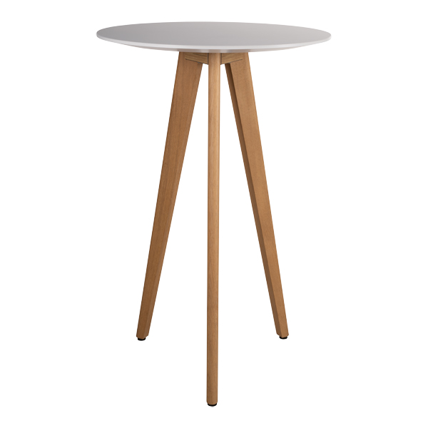 Tavolo Alto Halmstad Con Piano Bianco 70 H110 Cm