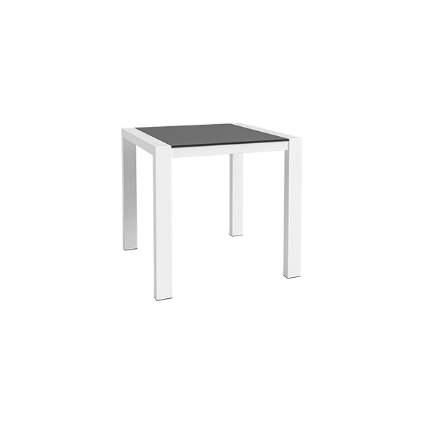 Tavolo Da Pranzo Algarve Bianco Nero L80 L80 H75 Cm
