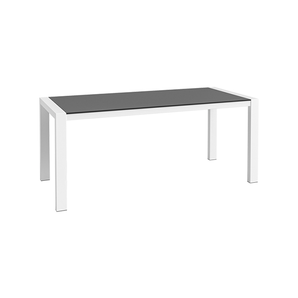 Tavolo Da Pranzo Algarve Bianco Nero L180 L80 H75 Cm