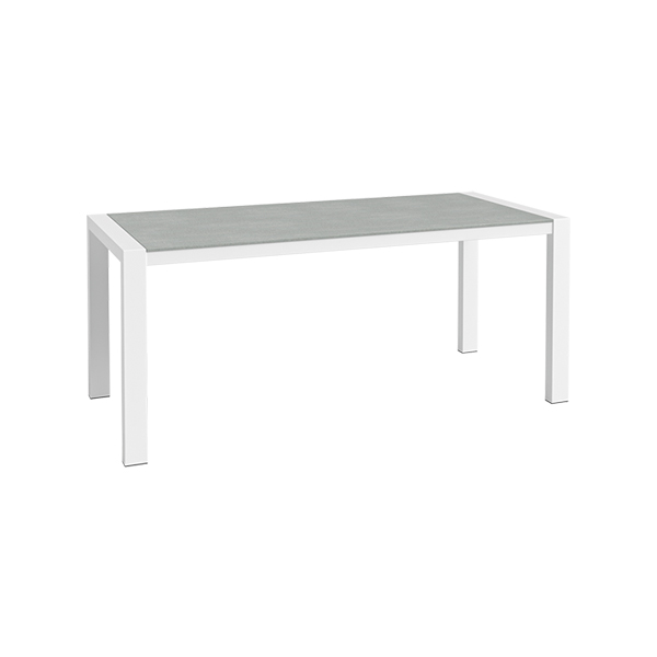 Tavolo Da Pranzo Algarve Bianco Cemento L180 L80 H75 Cm