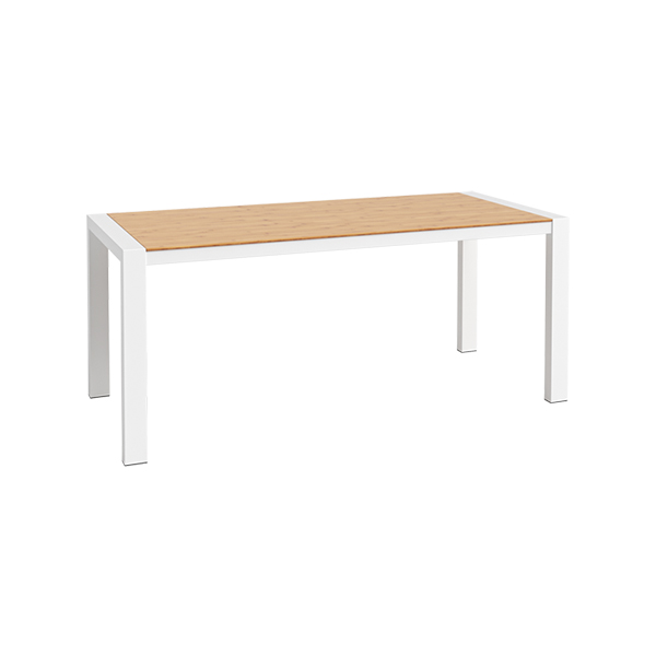 Tavolo Da Pranzo Algarve Bianco Bambù L180 L80 H75 Cm