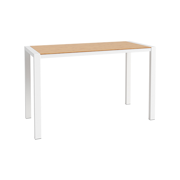 Tavolo Alto Algarve Bianco Bambù L180 L80 H110 Cm