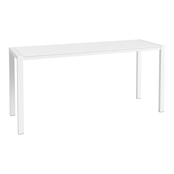 Tavolo Alto Algarve Bianco Bianco L240 L80 H110 Cm