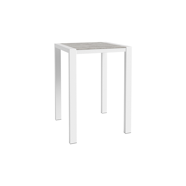 Tavolo Alto Algarve Bianco Aspro In Legno Di Recupero