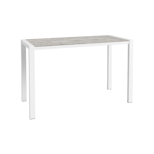 Tavolo Alto Algarve Bianco Aspro In Legno Di Recupero