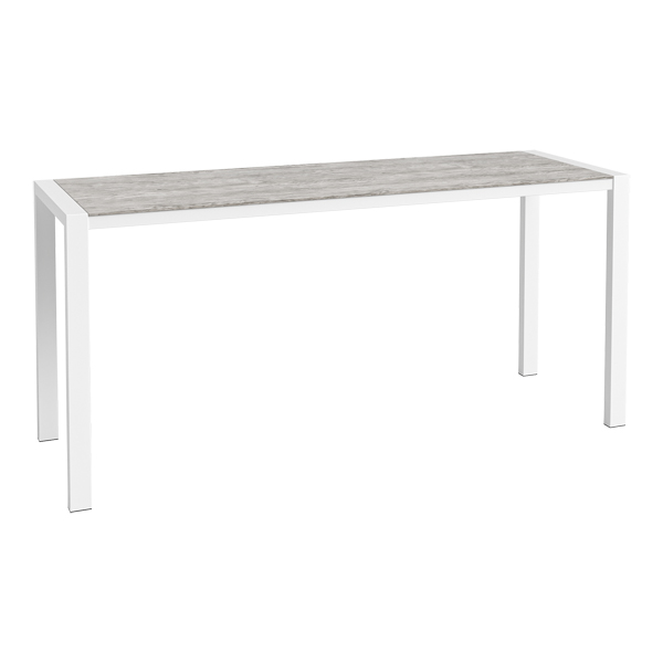 Tavolo Alto Algarve Bianco Aspro In Legno Di Recupero