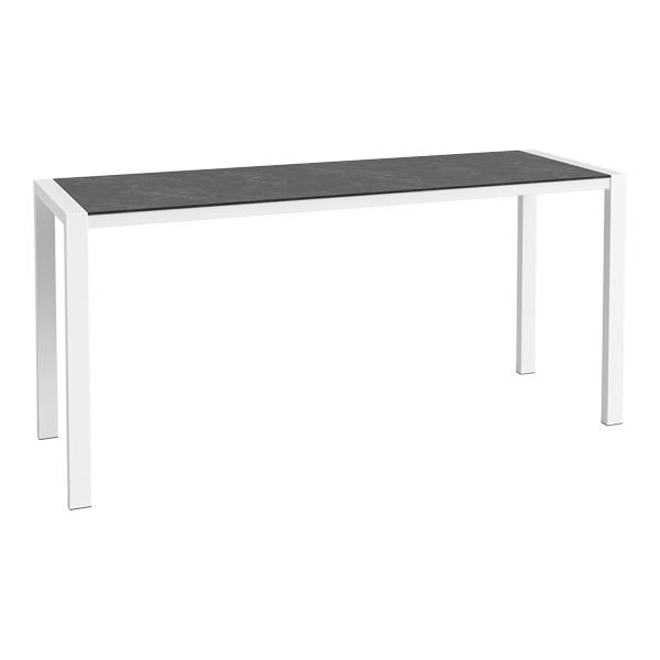 Tavolo Alto Algarve Bianco Volterra Nero L240 L80 H110 Cm