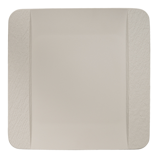 Piatto Quadrato The Rock Bianco 28 28 Cm