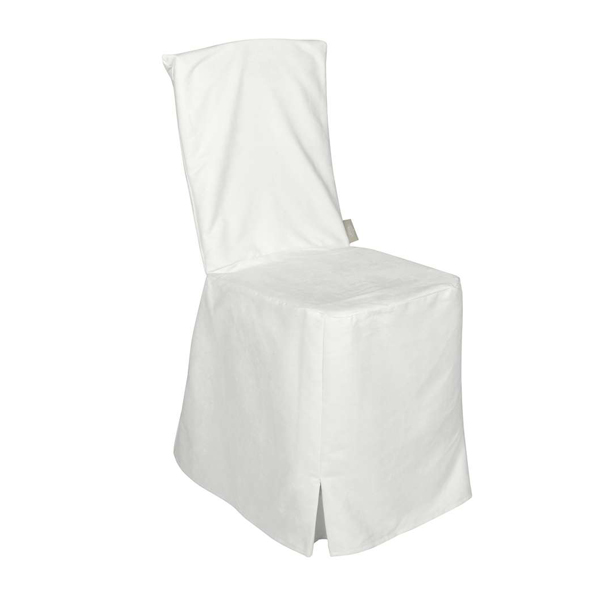 Sedia Imbottita Dallas Con Coprisedia Velvet Bianco