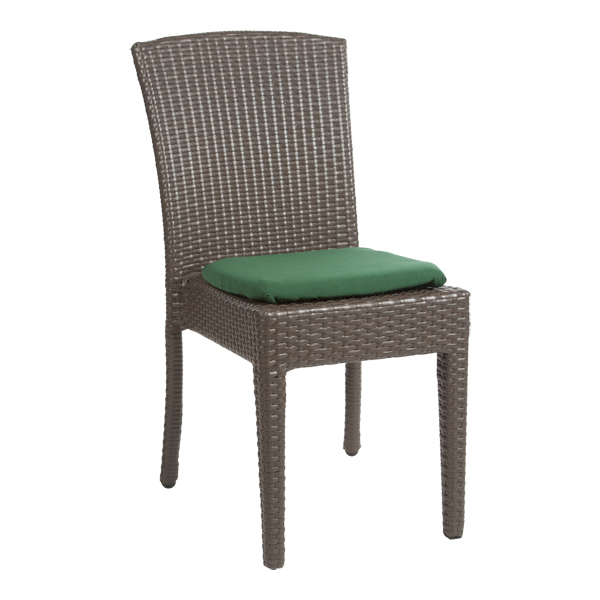 Sedia Curacao Con Cuscino Verde W46 Sh45 Cm