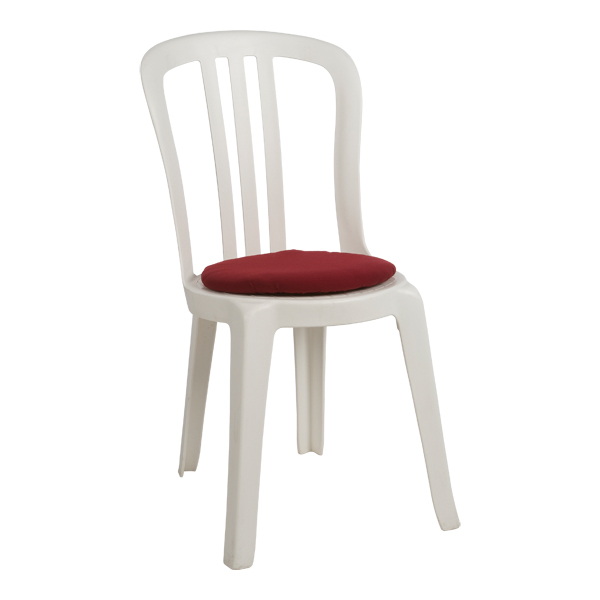 Sedia Bistrot Miami Con Cuscino Bordeaux W44 Sh45 Cm
