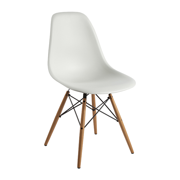 Sedia Dsw Eames Bianca, Base Acero