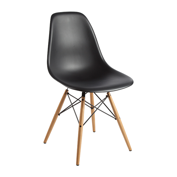 Sedia Dsw Eames Nera, Base Acero