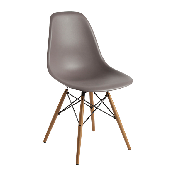 Sedia Dsw Eames Grigio Malva, Base Acero