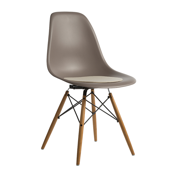 Sedia Dsw Grigio Malva, Base Acero Con Cuscino