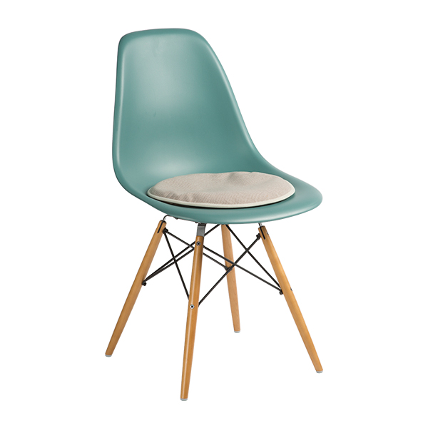 Sedia Dsw Ocean, Base Acero Con Seat Dot Sabbia Caffè