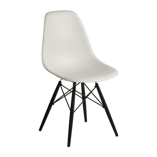 Sedia Dsw Eames Bianca, Base Nera