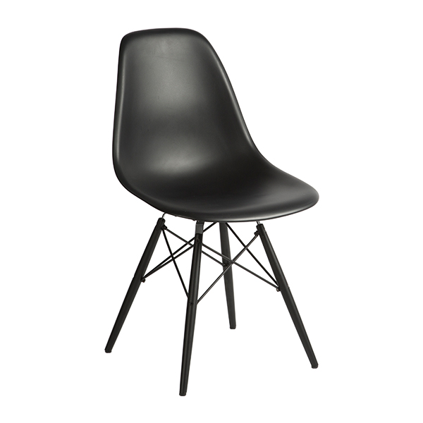Sedia Dsw Eames Nera, Base Nera