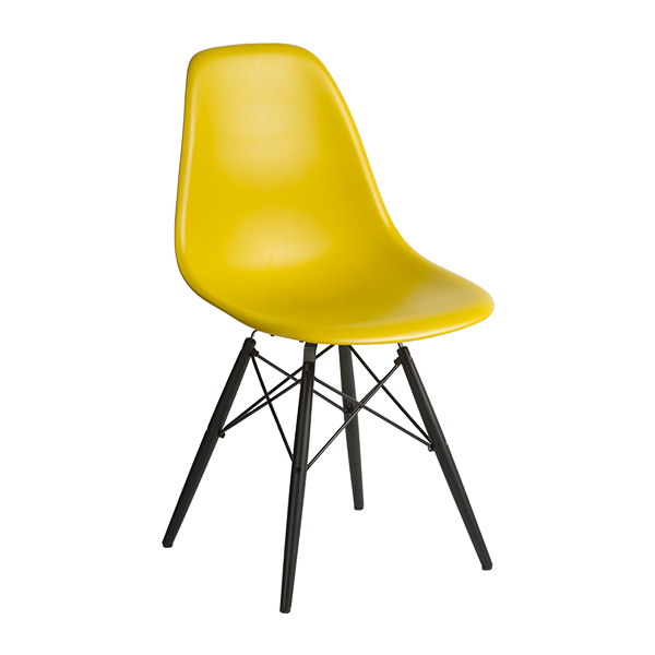 Sedia Dsw Eames Senape, Base Nera